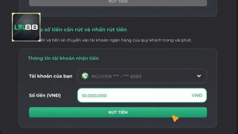 Rút tiền UK88: Hướng dẫn chi tiết và những lưu ý quan trọng 3 3 cách thức rút tiền UK88 thông dụng